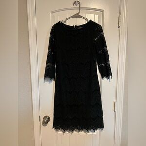 The Limited Black Lace Long Sleeve Dress